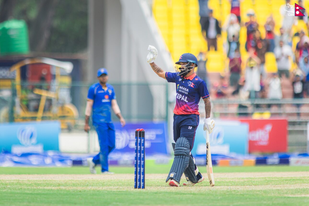 दीपेन्द्रको शानदार ७५ रन, नेपालले यूएईलाई २०१ रनको लक्ष्य