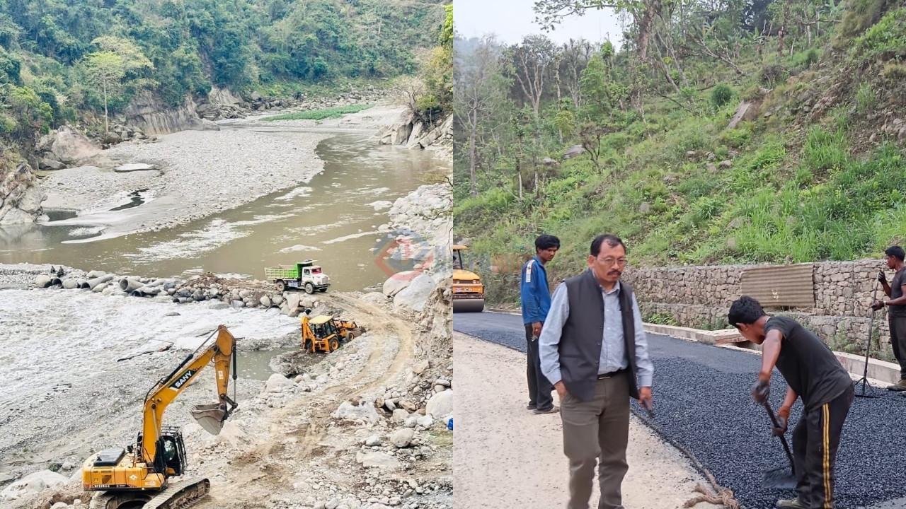 बर्खामा खानीखोलाले यातायात समस्या भोग्नुपर्ने निश्चित जस्तै : जनमुक्ति मार्गको ७ सय मिटर अधुरो, डाँडापारि फेरि संकटमा